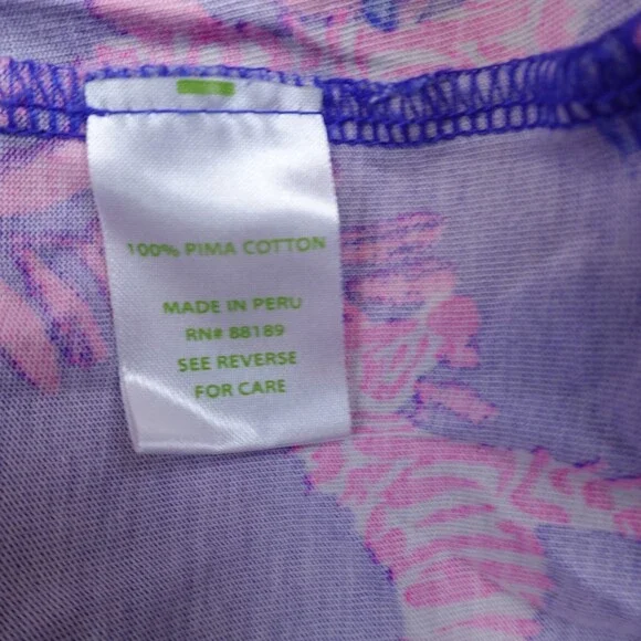 Lilly Pulitzer Blue and Pink Long Sleeve Dress - Picture 6 of 8